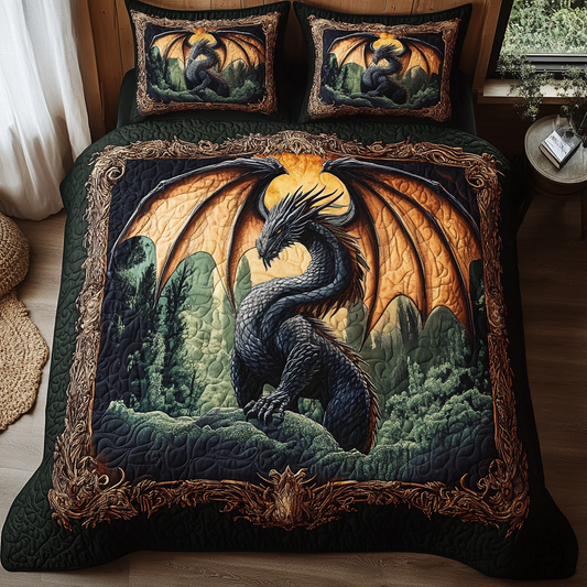 Blazing Majesty 3-Piece Quilted Bedding Set NCU0DV3972
