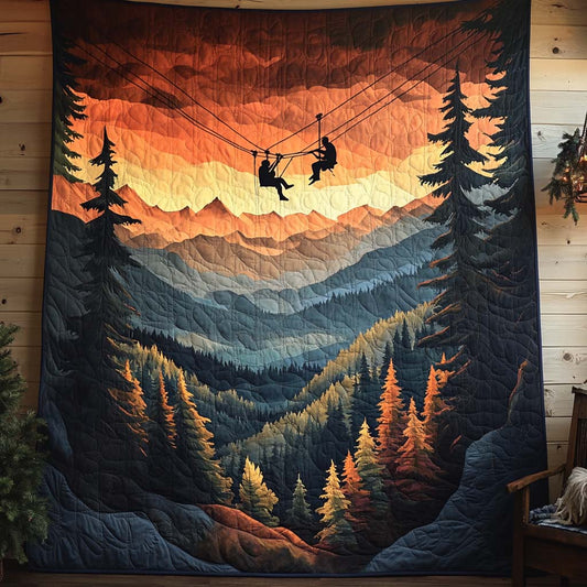 Blazing Sunset Ride Quilted Blanket NCU0XD502