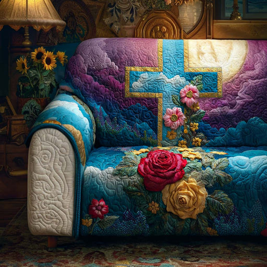 Blessed Crossmark Quilted Sofa Cover NCU0NT11338