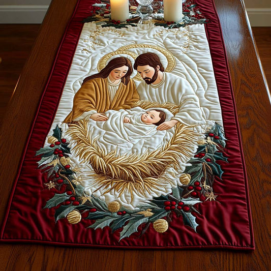 Blessed Family Quilted Table Runner NCU0NT10486
