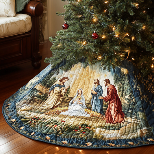 Blessed Joy Quilted Christmas Tree Skirt NCU0VH503