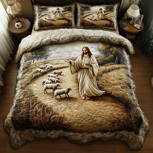 Blessed Path 3-Piece Quilted Bedding Set NCU0DK8124