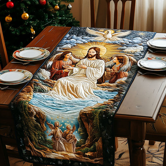 Blessed Savior Quilted Table Runner NCU0PT1676