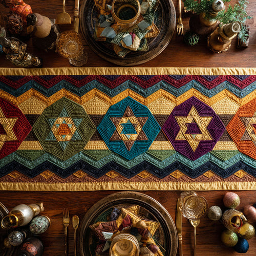 Blessed Star Quilted Table Runner NCU0NT12007