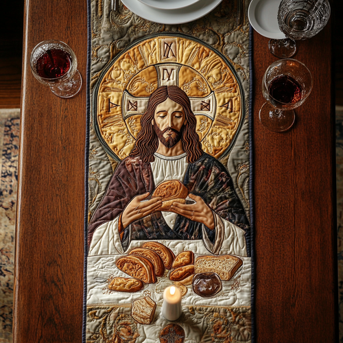 Blessed Table Quilted Table Runner NCU0VH4938