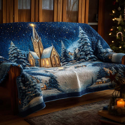 Blessed Winter Night Quilted Sofa Cover NCU0NT11326