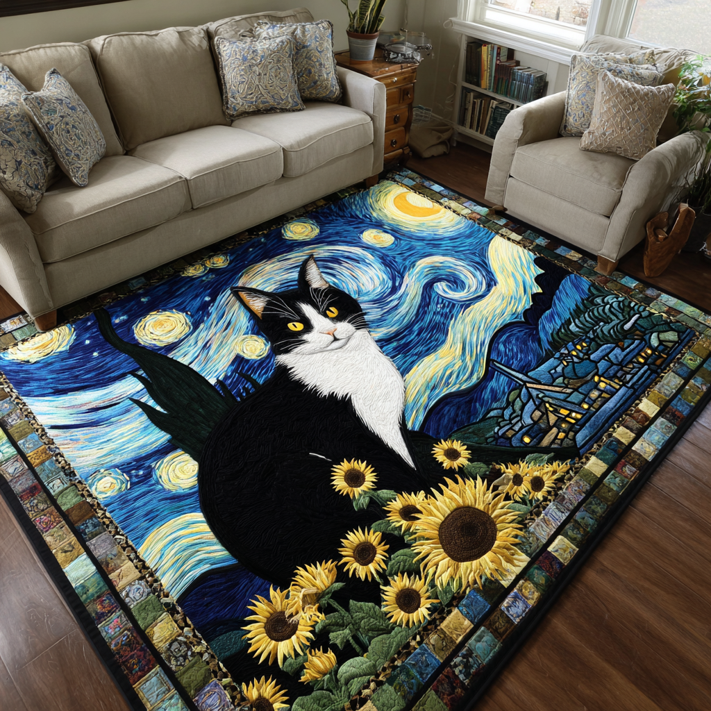 Blissful Cat Area Rug NCU0DK10714 – Vantique