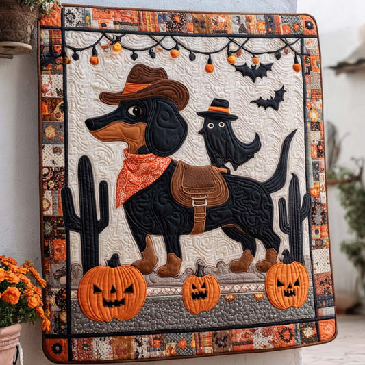 Blissful Dachshund Days Quilted Blanket NCU0NT9175