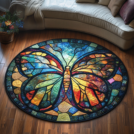 Bloom And Wings Quilted Round Mat NCU0DK5816