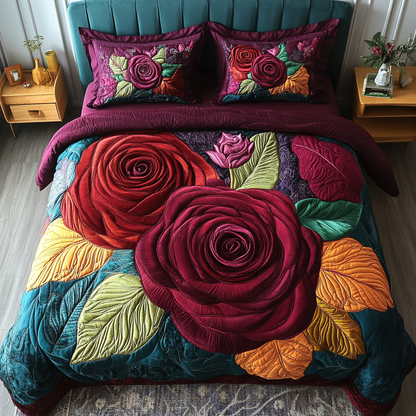 Bloom Bliss 3-Piece Quilted Bedding Set NCU0VH5048