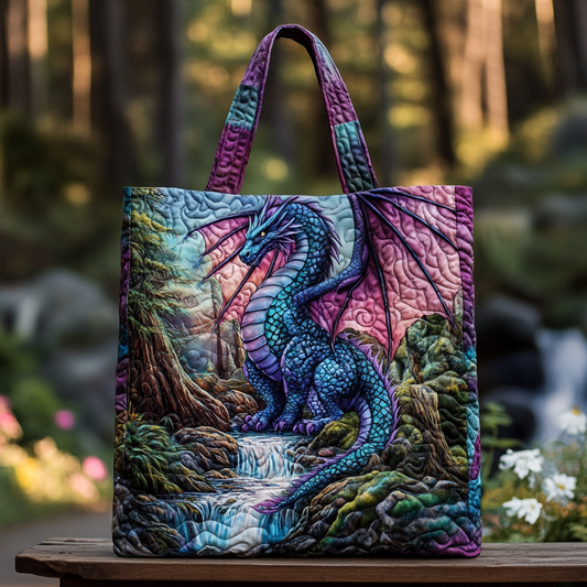 Bloom Dragon Quilted Tote Bag NCU0DK9136