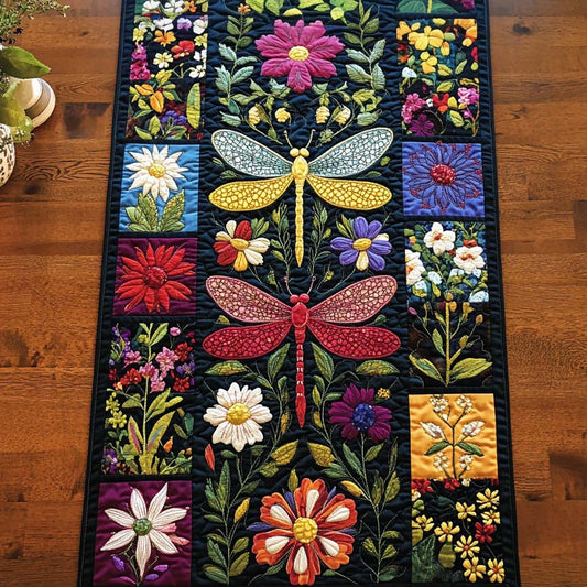 Bloom Dragonfly Quilted Table Runner NCU0NT10393
