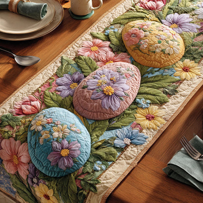 Bloom Eggs Quilted Table Runner NCU0TD2324