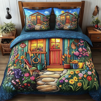 Bloom Escape 3-Piece Quilted Bedding Set NCU0VL2175