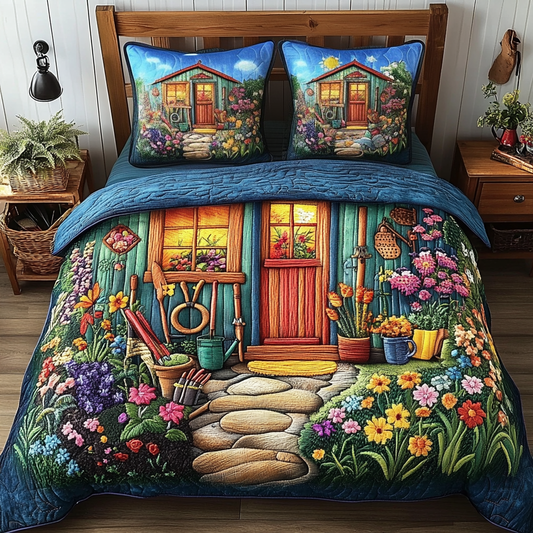 Bloom Escape 3-Piece Quilted Bedding Set NCU0VL2175