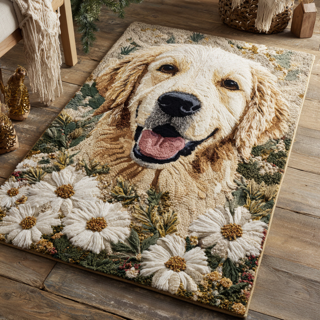 Bloom Golden Retriever Area Rug NCU0HH1522