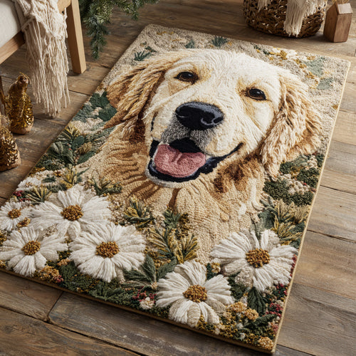 Bloom Golden Retriever Area Rug NCU0HH1522