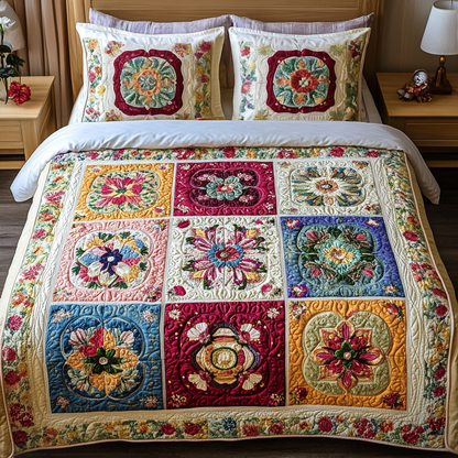 Bloom Haven 3-Piece Quilted Bedding Set NCU0VH2122