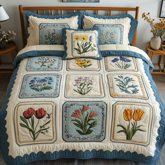 Bloom Haven 3-Piece Quilted Bedding Set NCU0VH5294