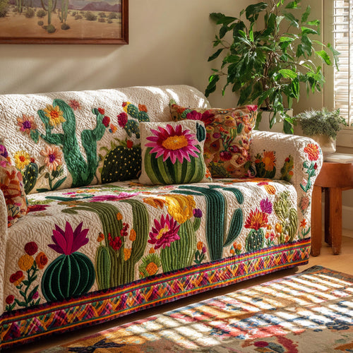 Bloom Haven Quilted Sofa Cover NCU0VL3022