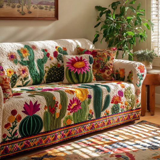 Bloom Haven Quilted Sofa Cover NCU0VL3022