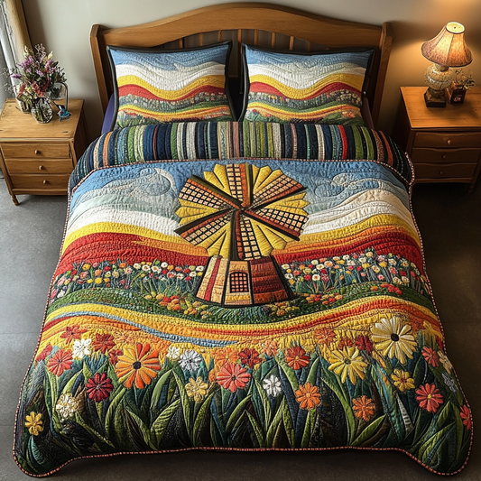 Bloom Path 3-Piece Quilted Bedding Set NCU0VH5075