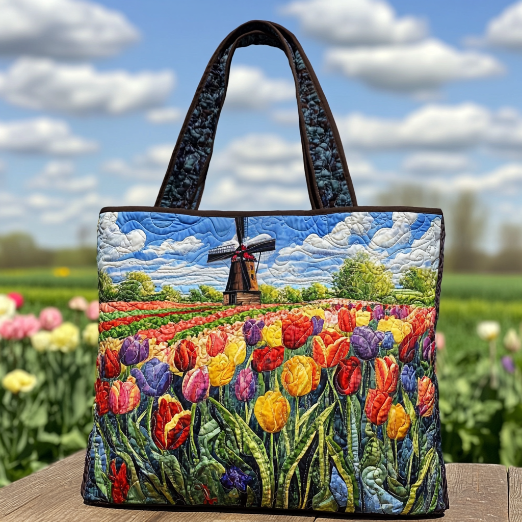 Woodland Harmony Quilted Tote Bag NCU0PTT1787