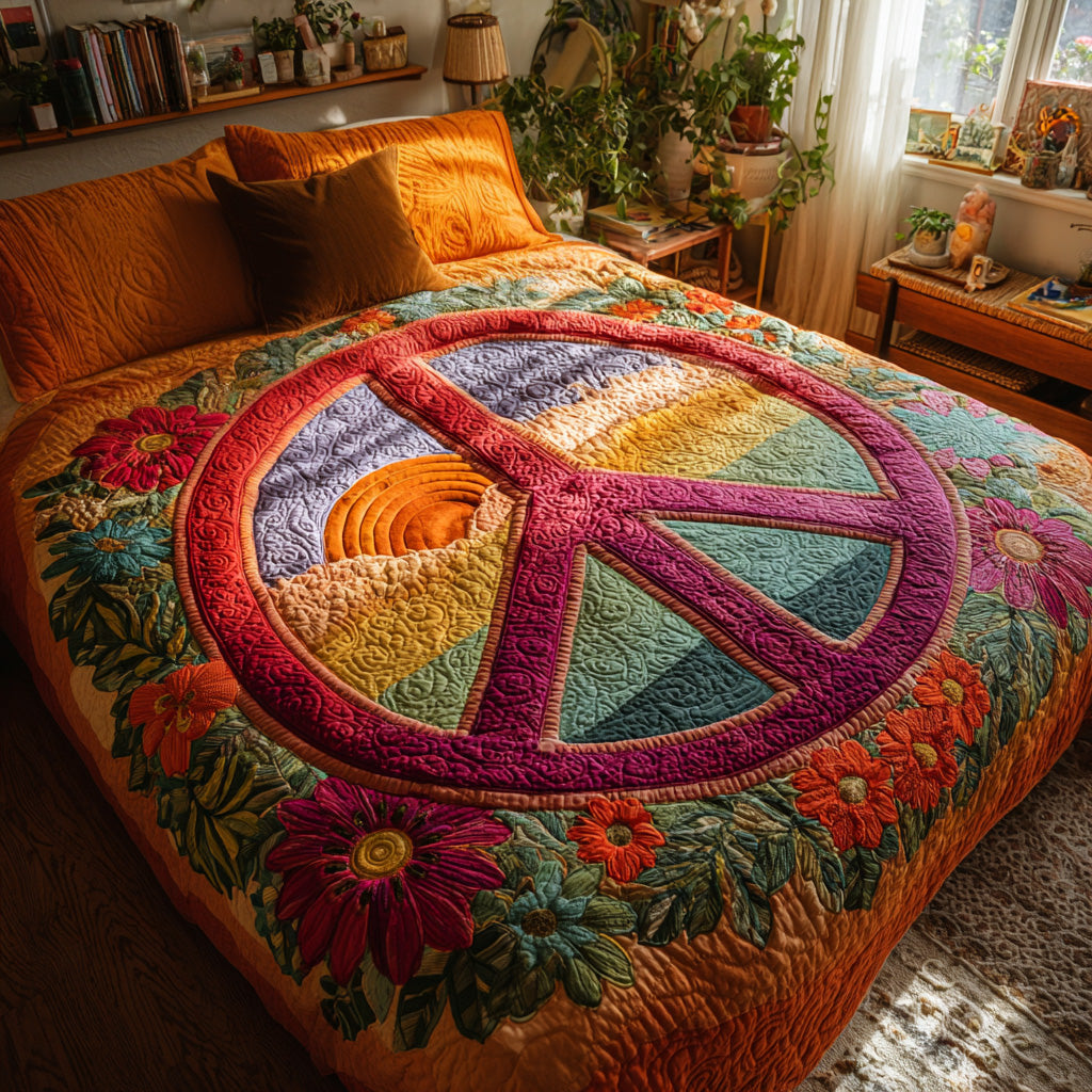 Bloom Peace 3-Piece Quilted Bedding Set NCU0VL3297