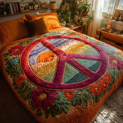 Bloom Peace 3-Piece Quilted Bedding Set NCU0VL3297