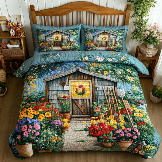 Bloom Shed 3-Piece Quilted Bedding Set NCU0VL2163