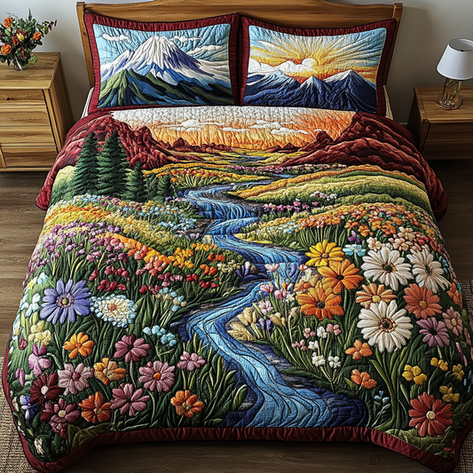 Bloom Sky 3-Piece Quilted Bedding Set NCU0VL2506