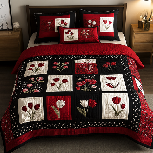Bloom Square 3-Piece Quilted Bedding Set NCU0DK9712