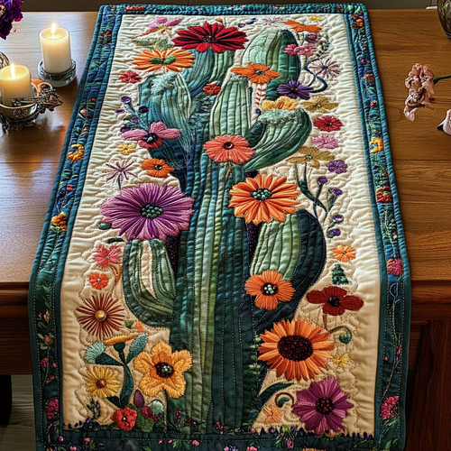 Bloom Trail Quilted Table Runner NCU0VH3769