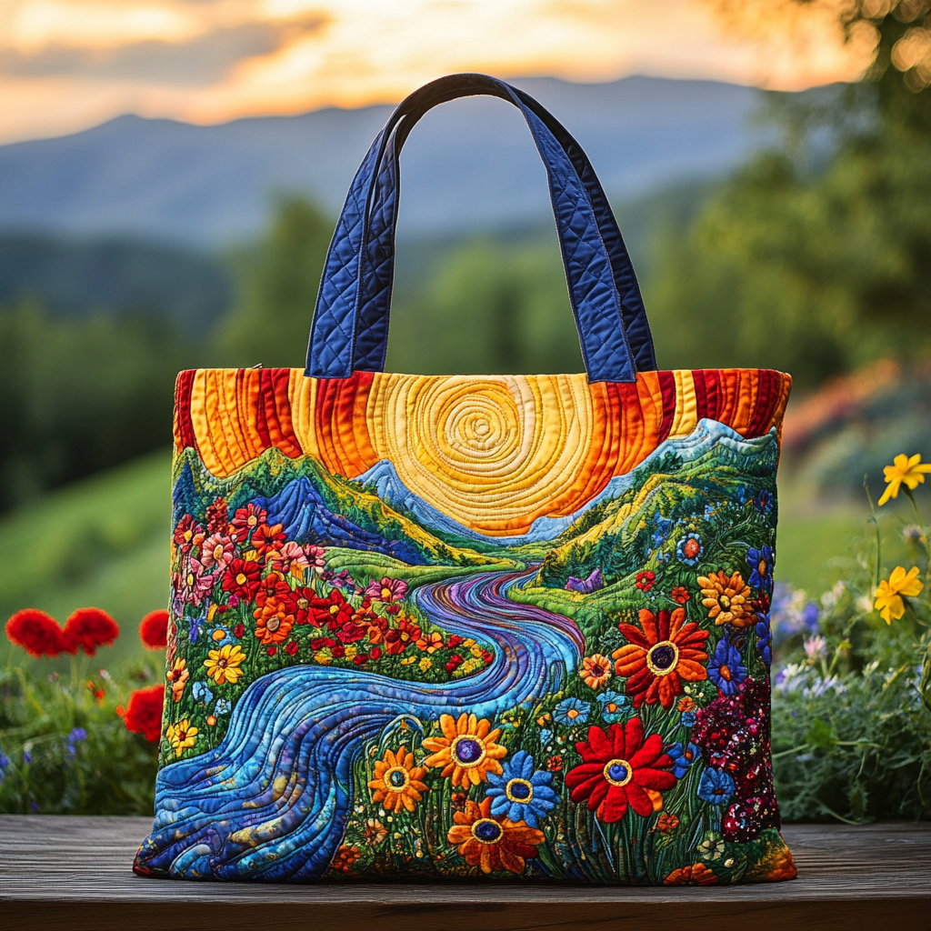 Bloom Valley Quilted Tote Bag NCU0DK9796