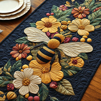 Bloom and Buzz Charm Quilted Table Runner NCU0PT3786
