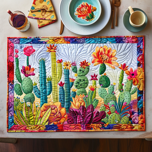 Blooming Cacti Quilted Place Mat NCU0PD131