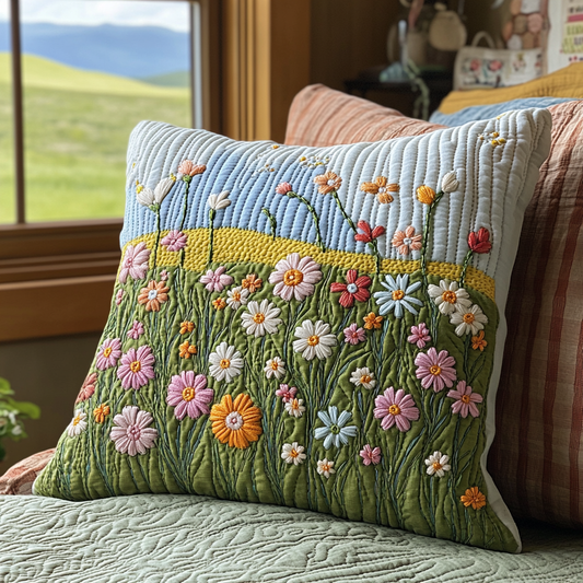 Blooming Field Quilted Pillow Case NCU0DV9017