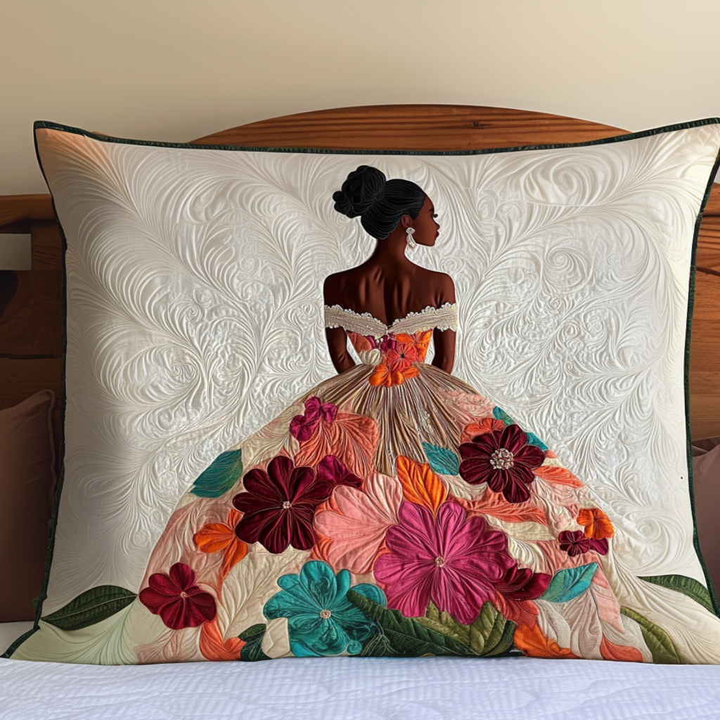 Blooming Grace Quilted Bedding Pillow Case NCU0NT8150