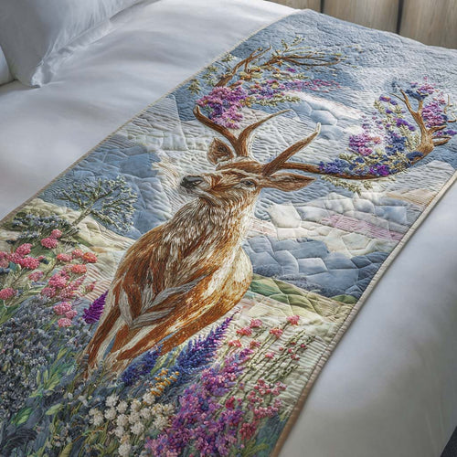 Blooming Antlers Quilted Bed Runner NCU0XD1410