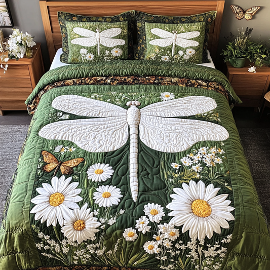 Blooming Beauty 3-Piece Quilted Bedding Set NCU0VH4418