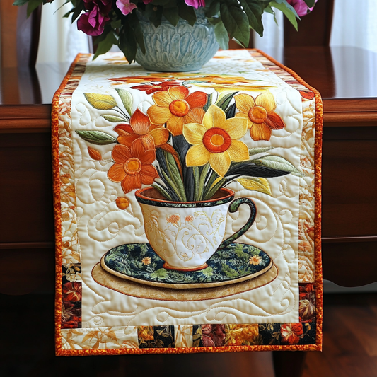 Blooming Beauty Quilted Table Runner NCU0VL1659