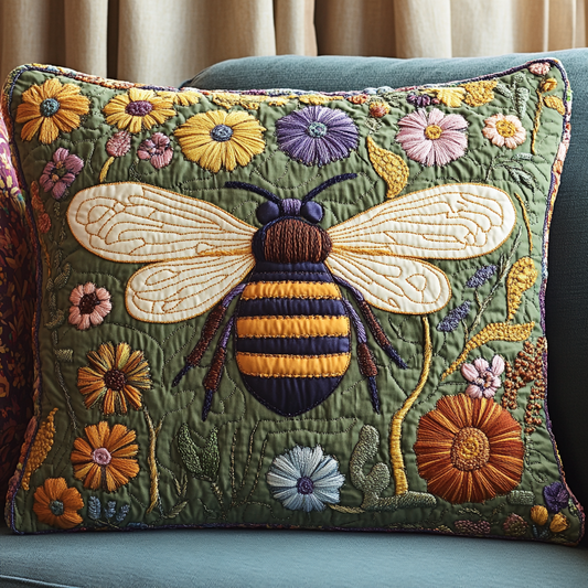 Blooming Bee Quilted Pillow Case NCU0VH5532
