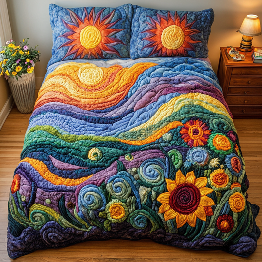 Blooming Bliss 3-Piece Quilted Bedding Set NCU0VH3827