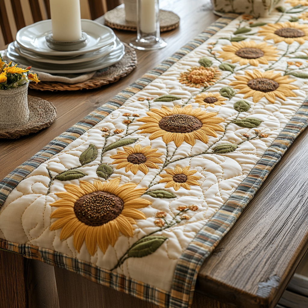 Blooming Brilliance Quilted Table Runner NCU0DV3461