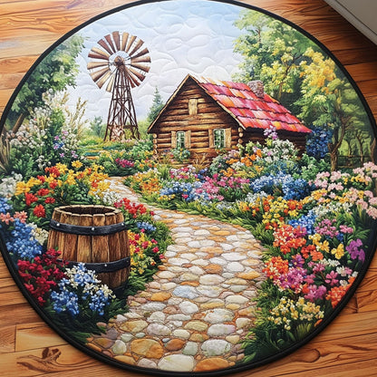 Blooming Cabin Trail Quilted Round Mat NCU0NT7088