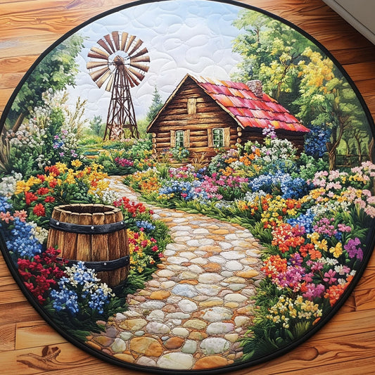 Blooming Cabin Trail Quilted Round Mat NCU0NT7088