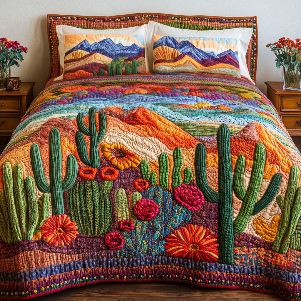 Cactus Delight Quilted Blanket NCU0DV274