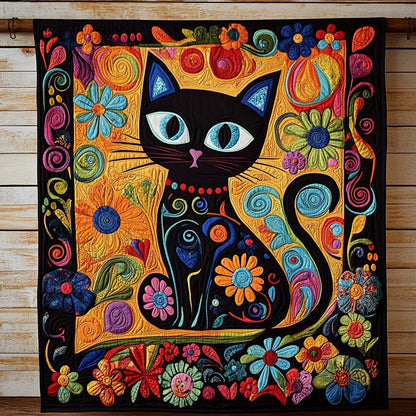 Blooming Cat Quilted Blanket NCU0NT573