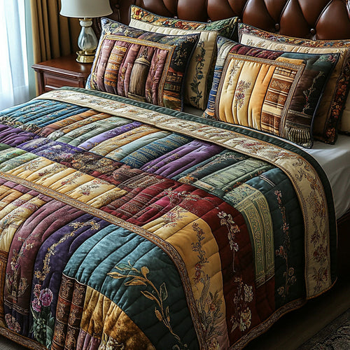 Blooming Chapters 3-Piece Quilted Bedding Set NCU0PT6071