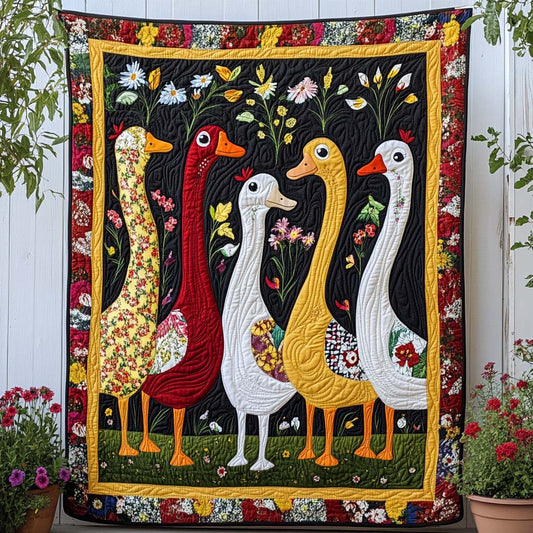 Blooming Duck Day Quilted Blanket NCU0NT8244